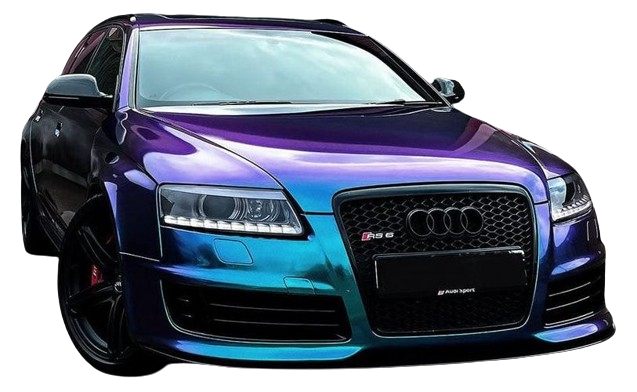 blue purple film car